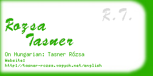 rozsa tasner business card