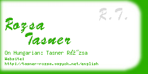 rozsa tasner business card